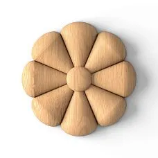 Detailed View of Carved Rosette R-060