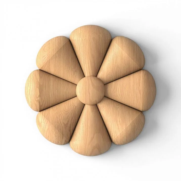 Detailed View of Carved Rosette R-060