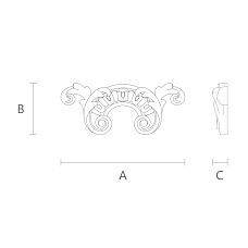 Buy wooden carved insert in Stavros decor store with drawing