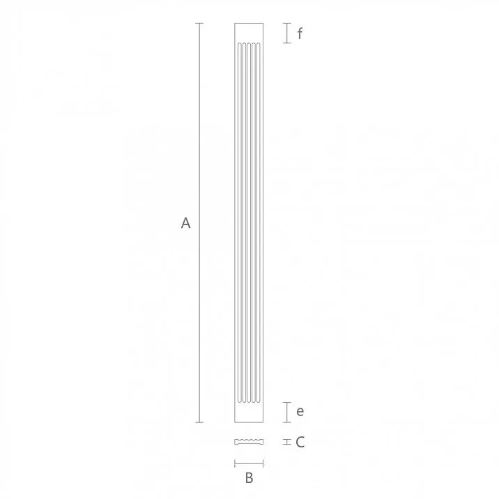 Decorative pilaster PLM-019 drawing