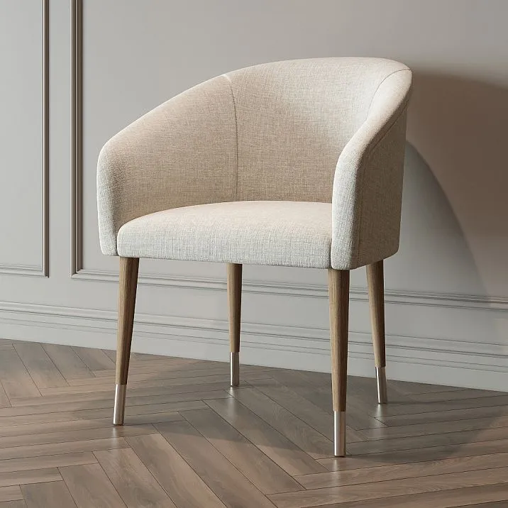 Кресло с деревянной ножкой с металлическим наконечником MN-148