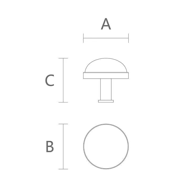 Alcor HL-066M furniture handle - elegant design drawing