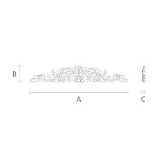 NPU-160 Polyurethane Carved Applique Drawing