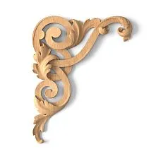 Insert for furniture and facades from solid wood N-322L for decorating furniture and facades