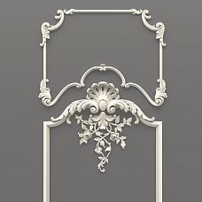 CPU.VRS-061 molded decoration panel with smooth lines and floral motifs in a residential space