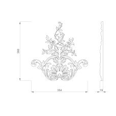Polyurethane decoration set NPU.VRS-002 composition on the scheme