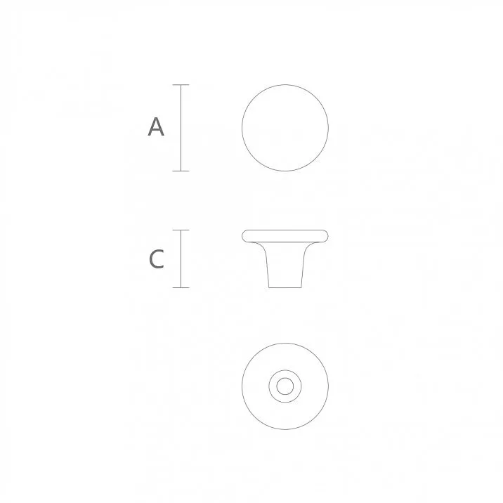 Round handles made of solid wood on furniture