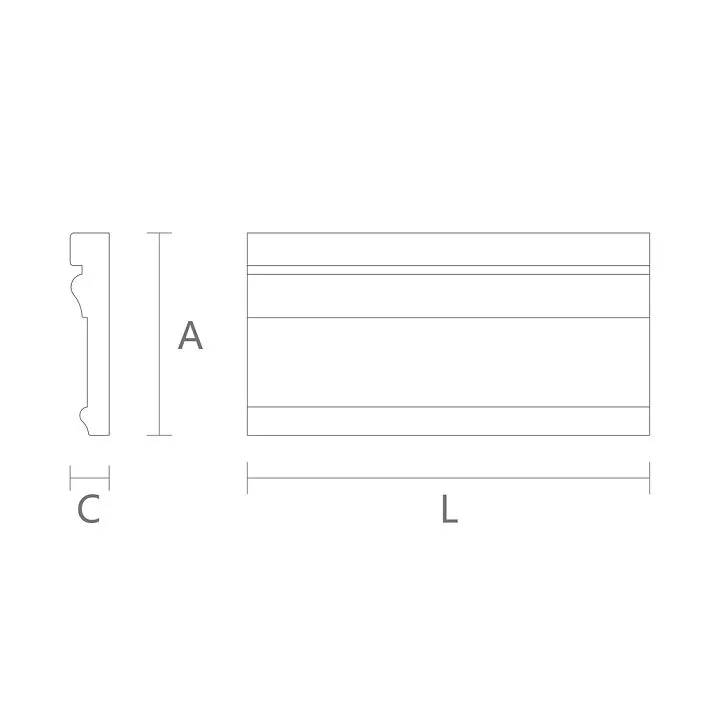 Чертеж наличник MLD-007-1 из массива дуба, бука с резными узорами