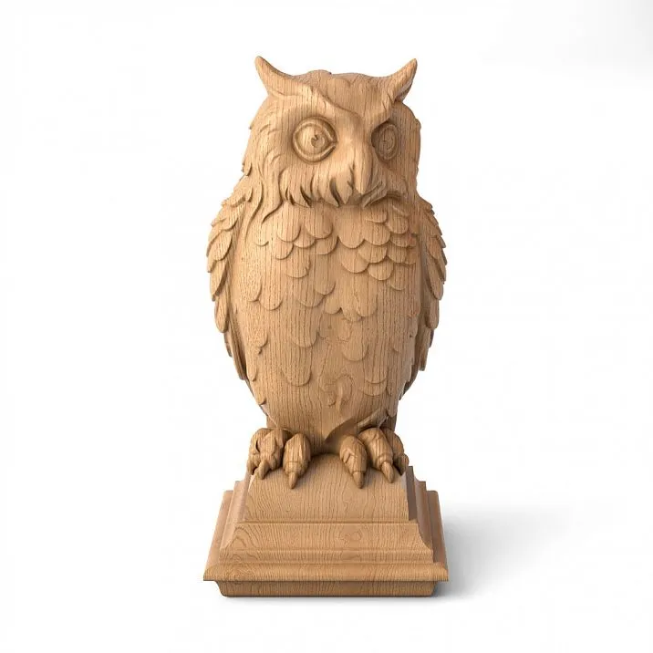 Wooden stair post finial L-064-2 &mdash; element of wooden staircase