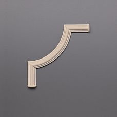 Corner molding MLDPU-002U made of polyurethane on the wall in the interior