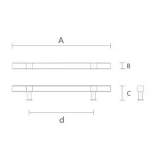 Taurus HL-060-1M Furniture Handle with Drawing Finish