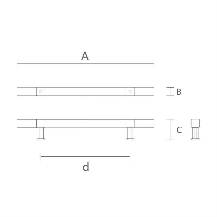 Taurus HL-060-1M Furniture Handle with Drawing Finish