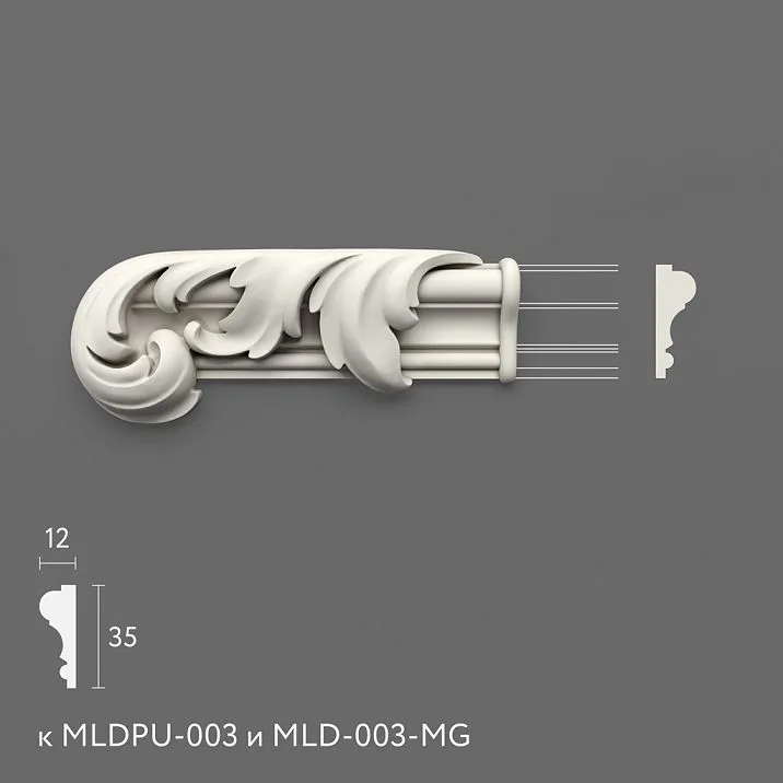 Polyurethane molding NPU-435.1L. Molding decor. Image 69955278742b6