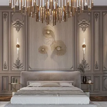 Общий вид Лепного декора CPU.VRS-058, демонстрирующий элегантный и детализированный орнамент из полиуретана