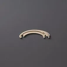 Carved overlay NPU-432R made of STAVROS polyurethane with wavy curls and arcs for furniture and door decoration, right version photo