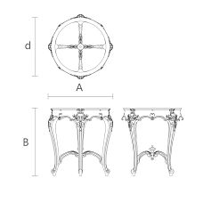 Table base STL-027 drawing