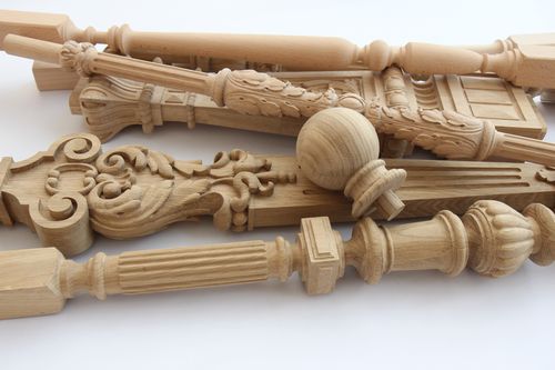 Beautiful wooden balusters
