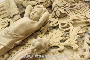 Carved window casings in Barnaul