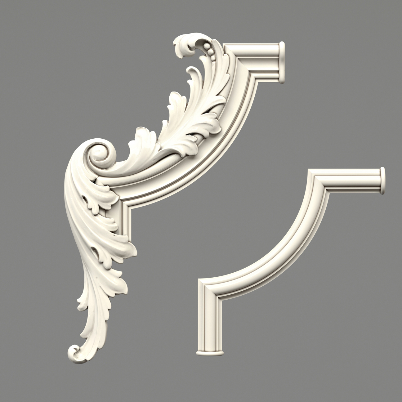 Decor for blank moldings