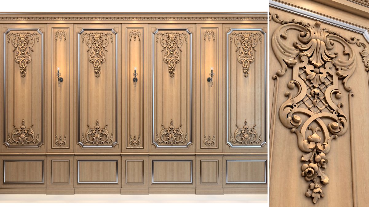 Applied elements as interior decoration