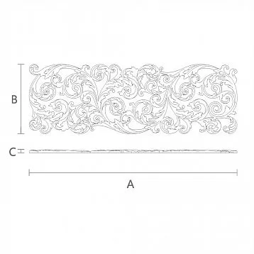 Carved Inlay from Oak or Beech - N-354R