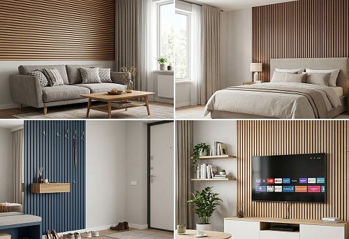 Decorative slat wall panels in interior design: how to choose a solution for the living room, bedroom, hallway, and TV zone