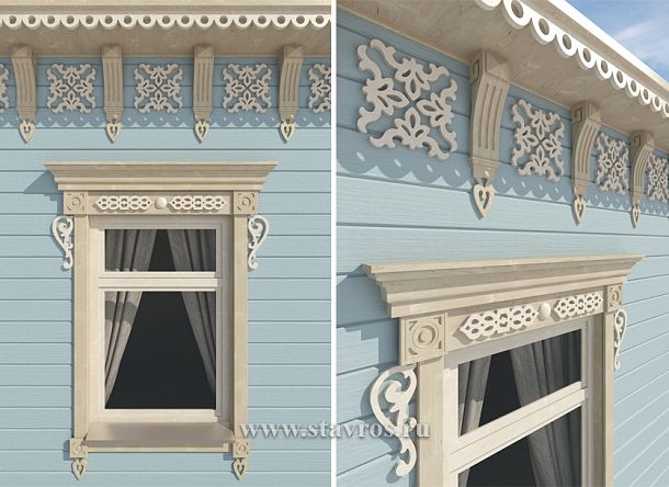 Idea for decorating carved window DR-012