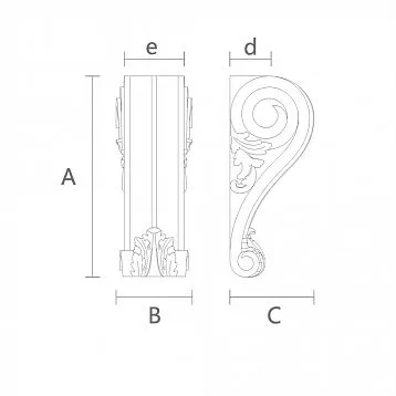 Carved Bracket KR-013 for an elegant home interior