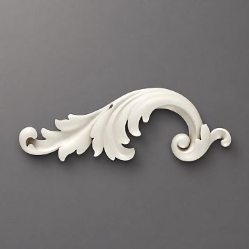Patterned polyurethane overlay with branches and buds for home decor