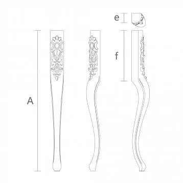Carved wooden legs MN-066 for bar stools, bar counters
