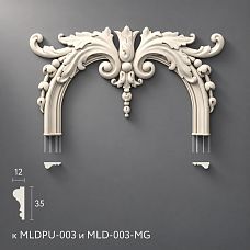 Polyurethane moldings NPU-408, polyurethane decor for moldings, universal element