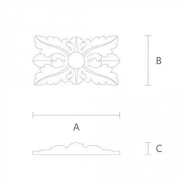 Carved Rosette R-031 from Natural Oak