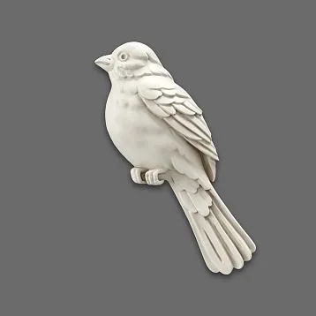 Relief decoration NPU-477R in the form of a realistic bird