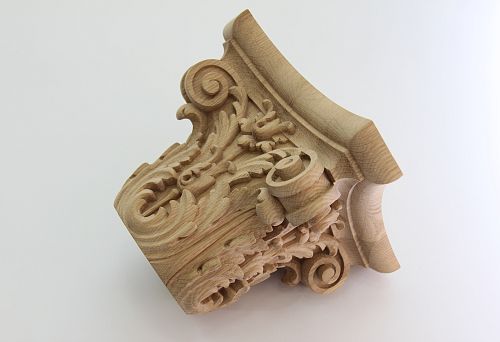 Skillfully crafted wooden architectural detail with a classic pattern.