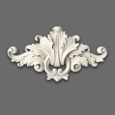 Overall appearance of Plaster Decoration NPU-002, showcasing an elegant classic ornament made of polyurethane