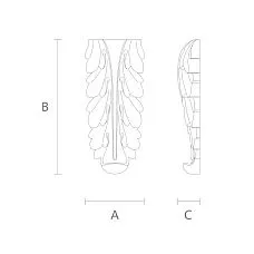 Carved Polyurethane Insert NPU-018, Product Drawing