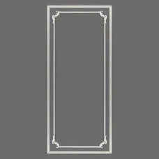 CPU-5-1 Molding Decor Kit: Tall vertical frame with classic corner scrolls, wall panel framing