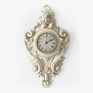 Wall clock CHPU-001 made of solid wood in French Baroque style for a classic interior.