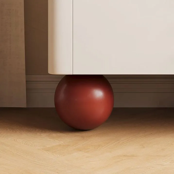 Unpainted spherical furniture support MN-235 made of hardwood for enamel coating, suitable for stylish cabinets, benches, and art objects.