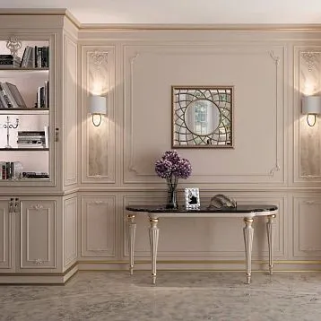 Wooden decorative element MLD-2-1.1, carved molding decor