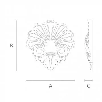 Elegant and intricate wood carving on the insert N-192