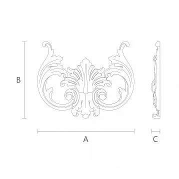 Wooden decorative element for interior design