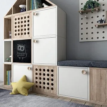 Wooden handle HL-042M in different colors