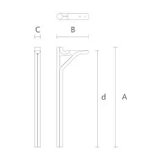 Modern furniture leg MN-243 drawing