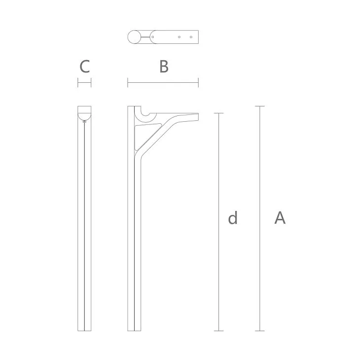 Modern furniture leg MN-243 drawing