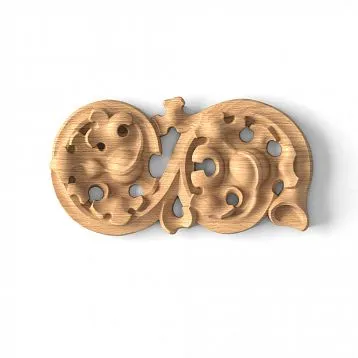 Decorative Wooden Plate with Carved Flower for Furniture Decoration