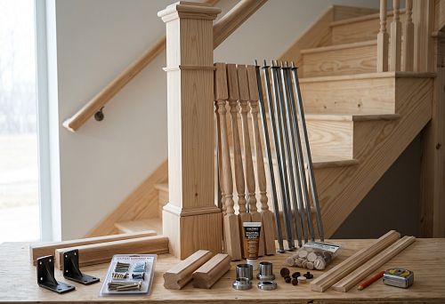Wooden staircase components: what to buy along with balusters and railings