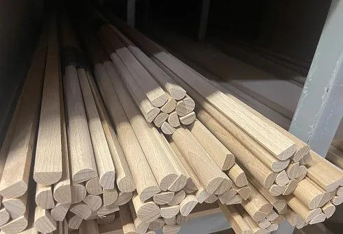 Solid wood moldings with smooth rounded edges for classic interiors