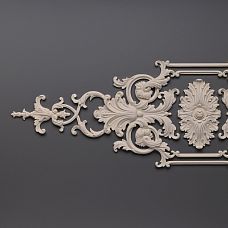 Carved polyurethane overlay NPU-422 - a decorative element for walls and furniture