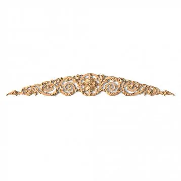 Wood carving with floral pattern &mdash; carved wooden inlay N-328 for walls and ceilings